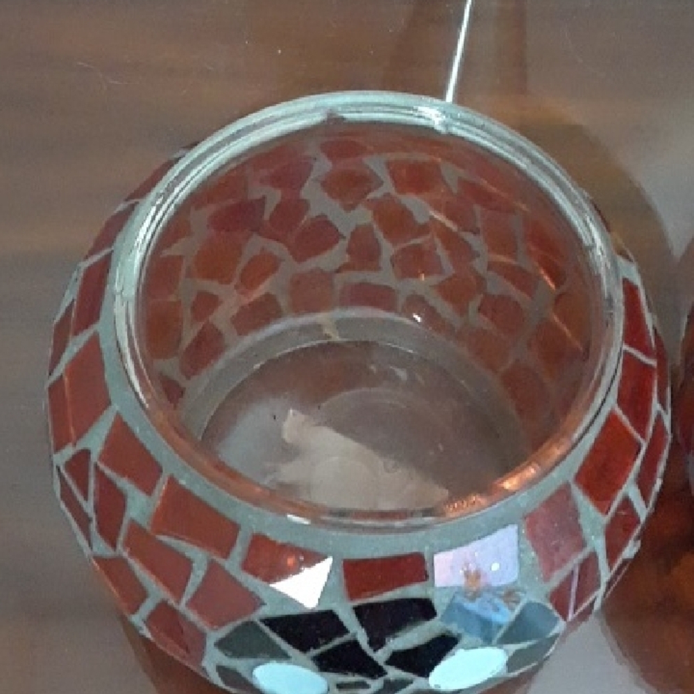 Mosaic Skull Candle Holders - Picture 5 of 8